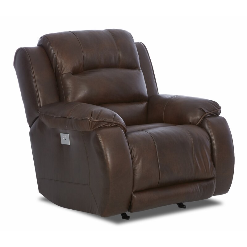 Baton Rouge Power Rocking Recliner with Headrest and Lumbar Support